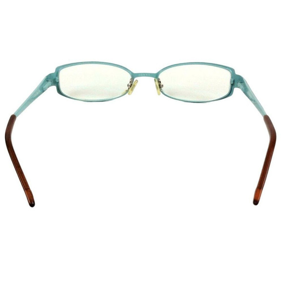 Liz Claiborne Eyeglass Glasses Frames L321 Brown Blue Metal Rectangle 51 18 130 - Picture 6 of 9